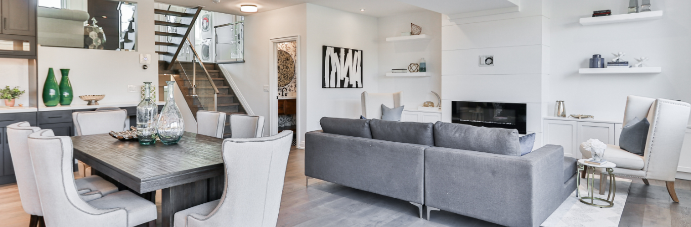 A modern open-concept living space